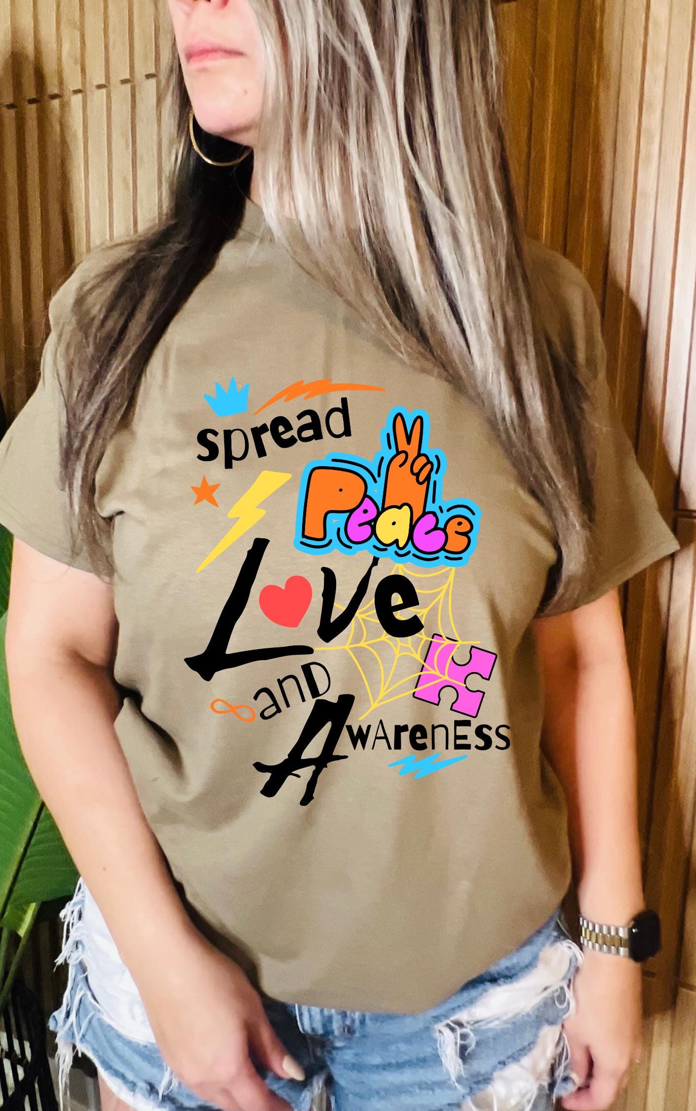 Spread Peace, Love, & Awareness Tee - Available in multiple colors!