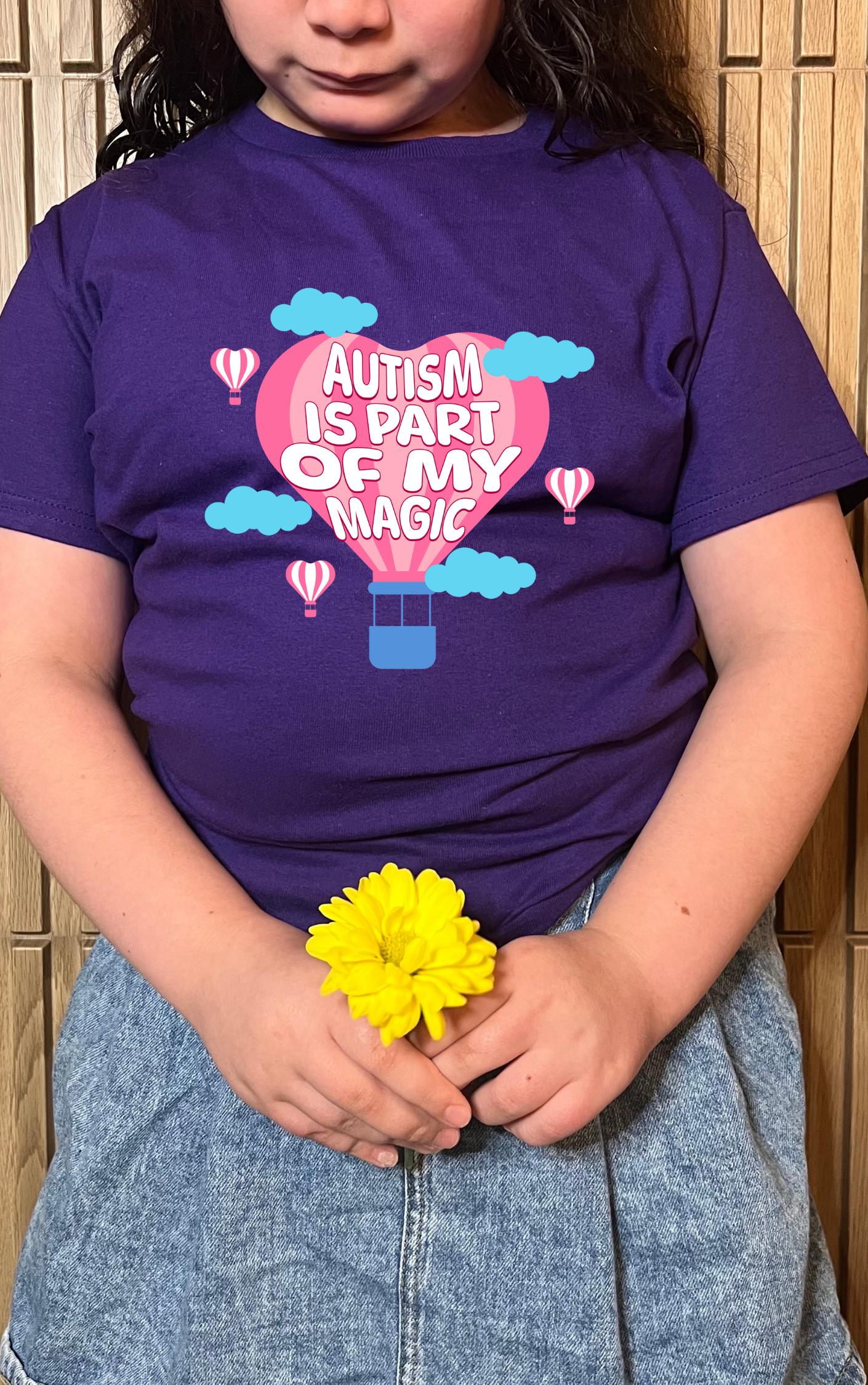 Autism is Part of my Magic Youth Tee - Available in multiple colors!