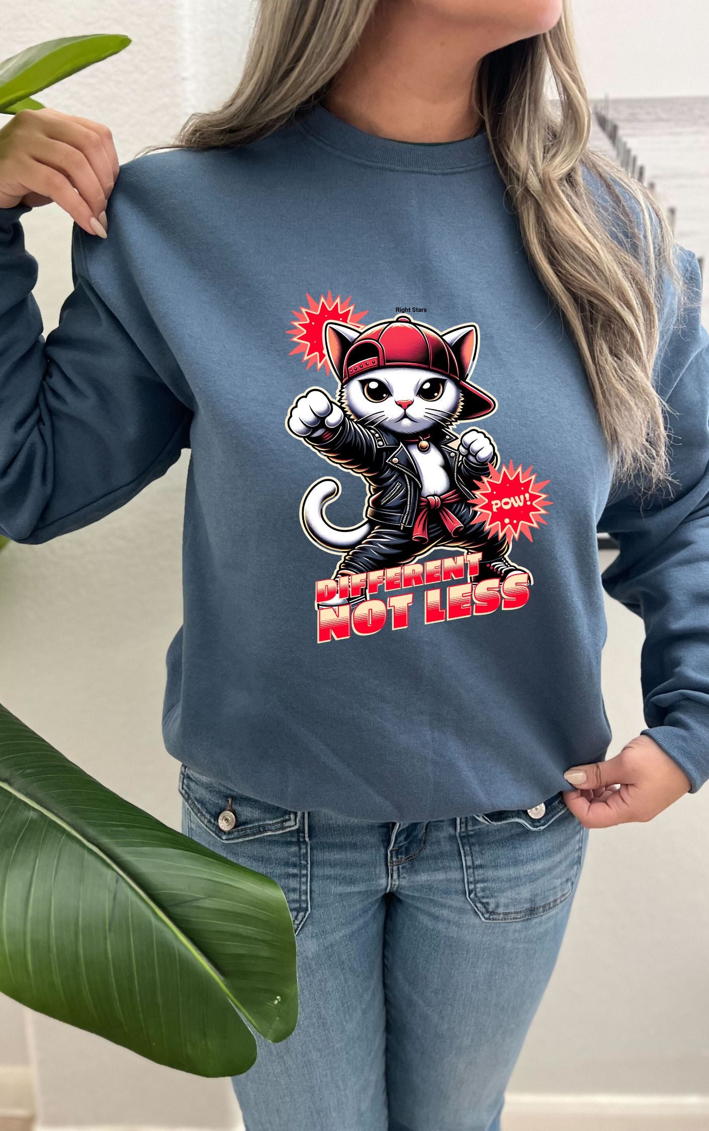 Different, not less kitty sweater - Available in multiple colors!!
