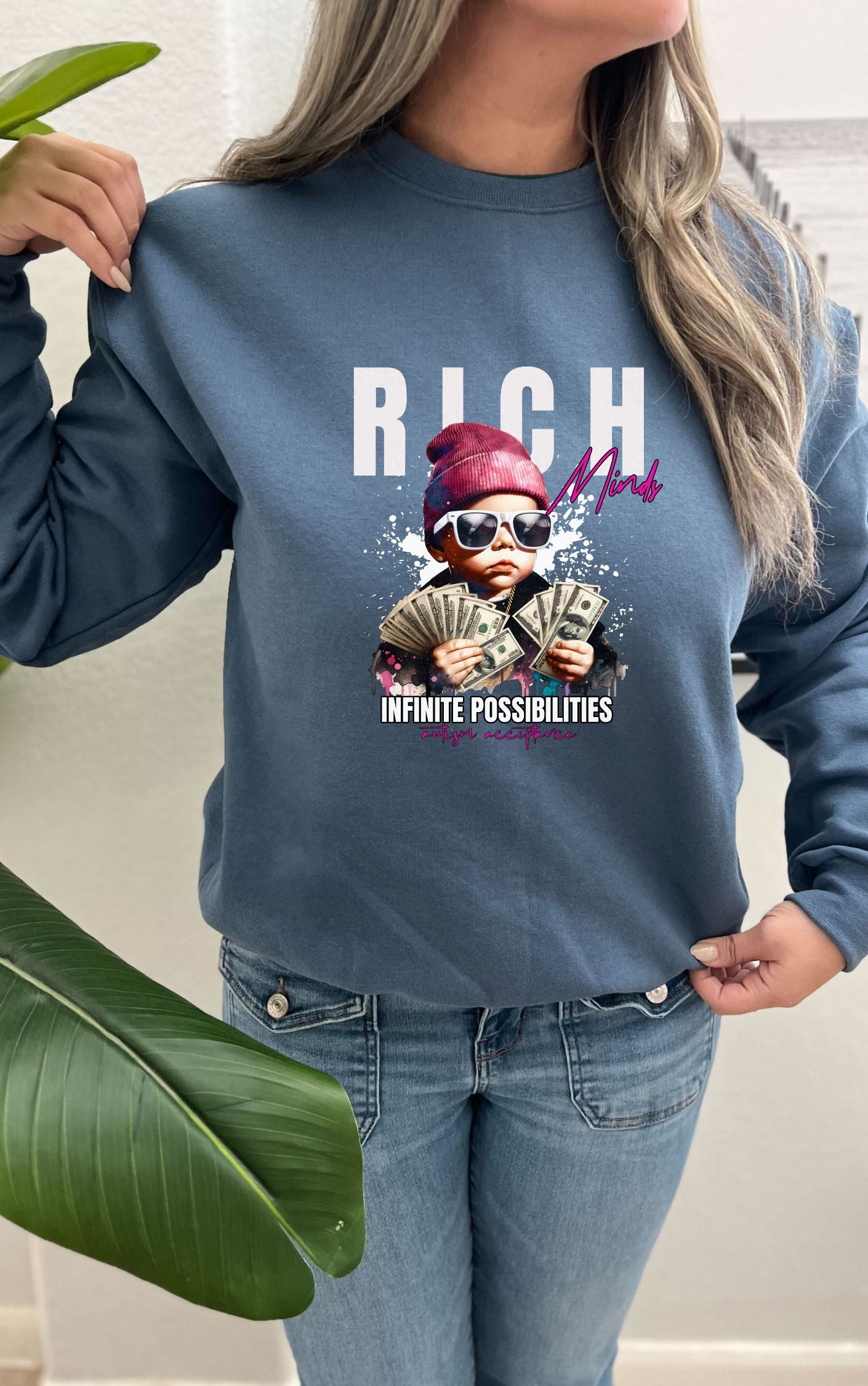 Rich Minds Graphic Sweater - Available in multiple colors!