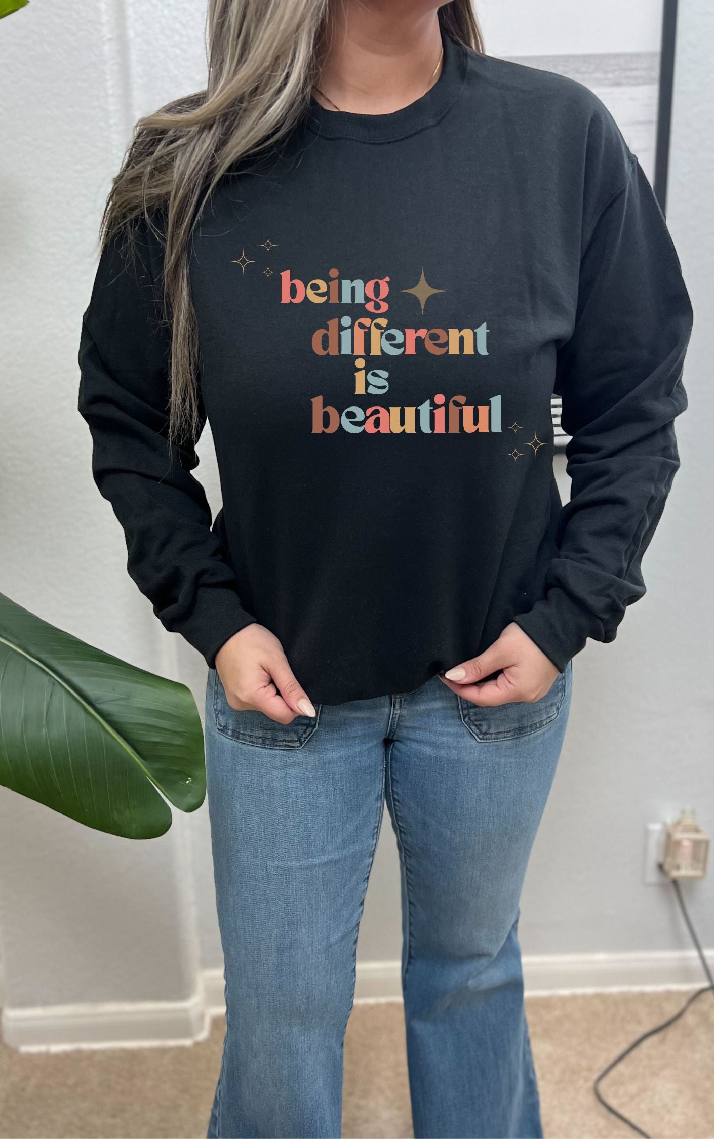 Empowering Be Yourself Sweater - Available in multiple colors