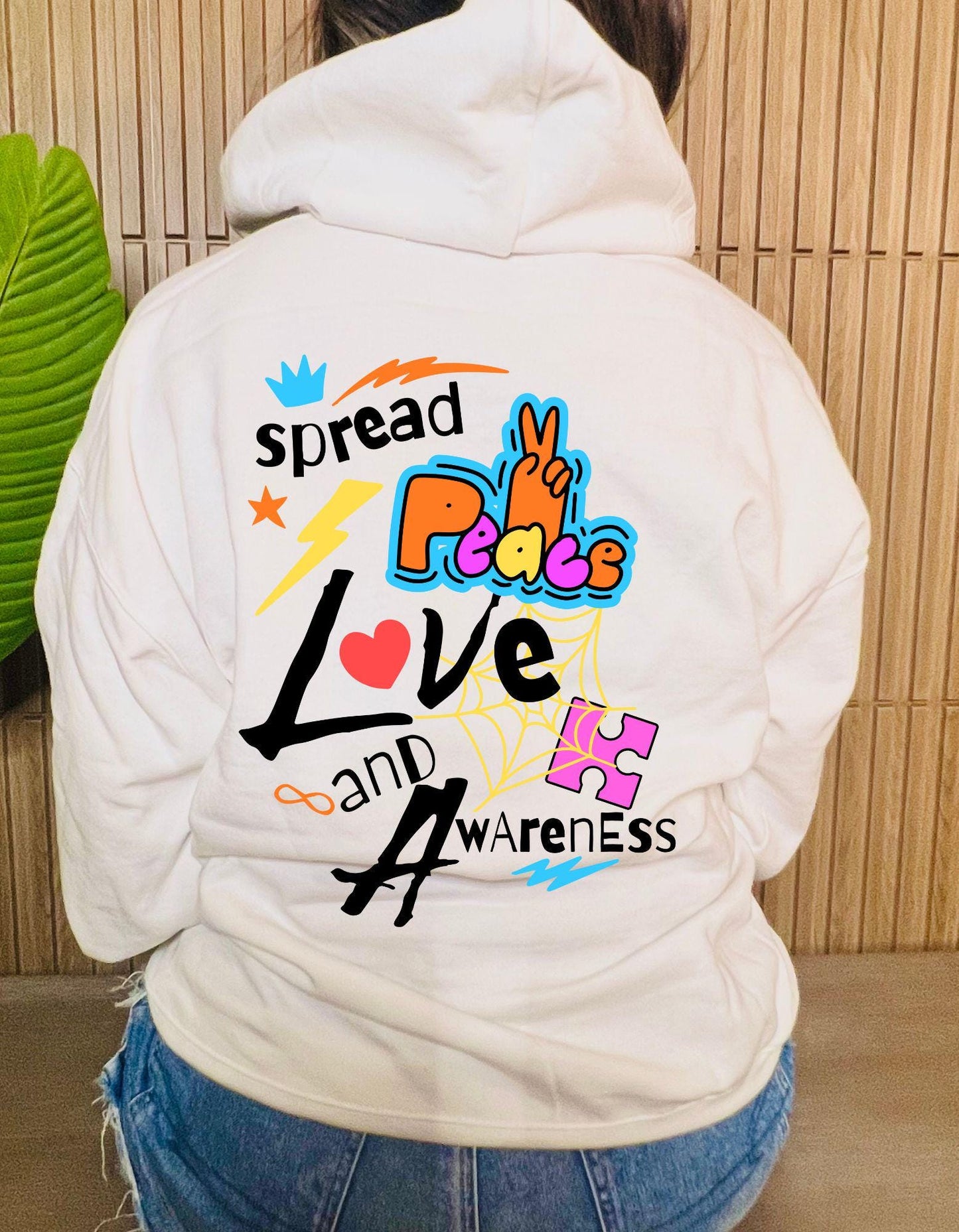 Spread Peace, Love, Awareness Hoodie - Available in multiple colors!
