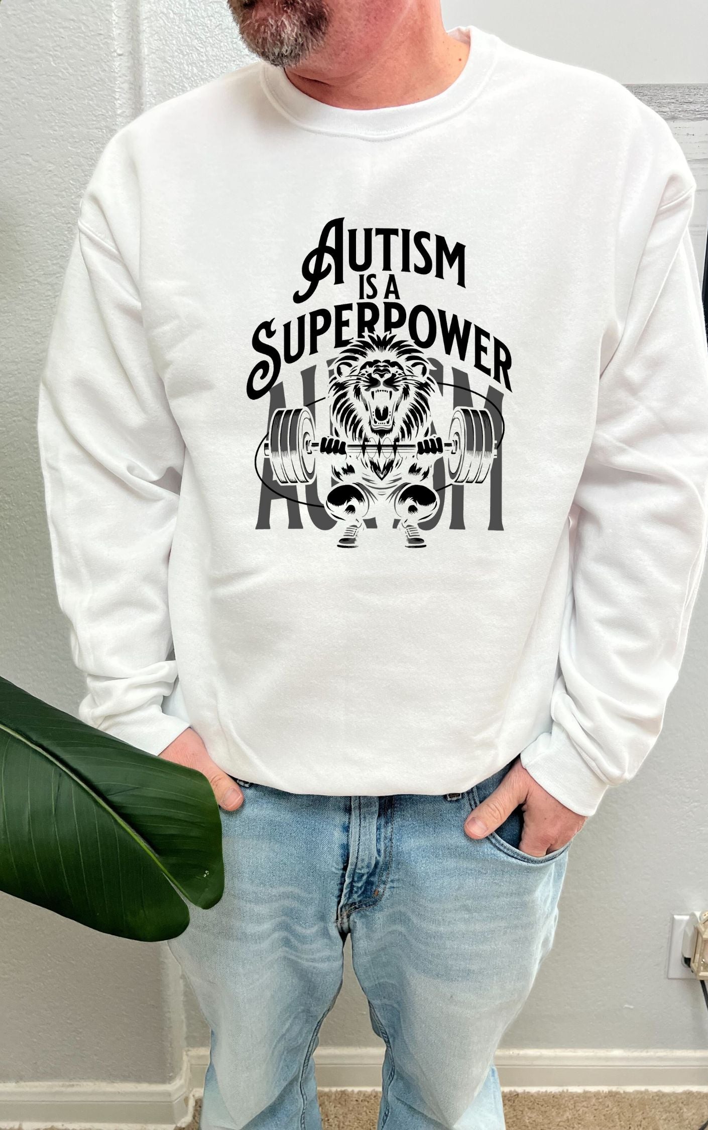 Powerful Autism is a Superpower Sweater - Available in multiple colors!!