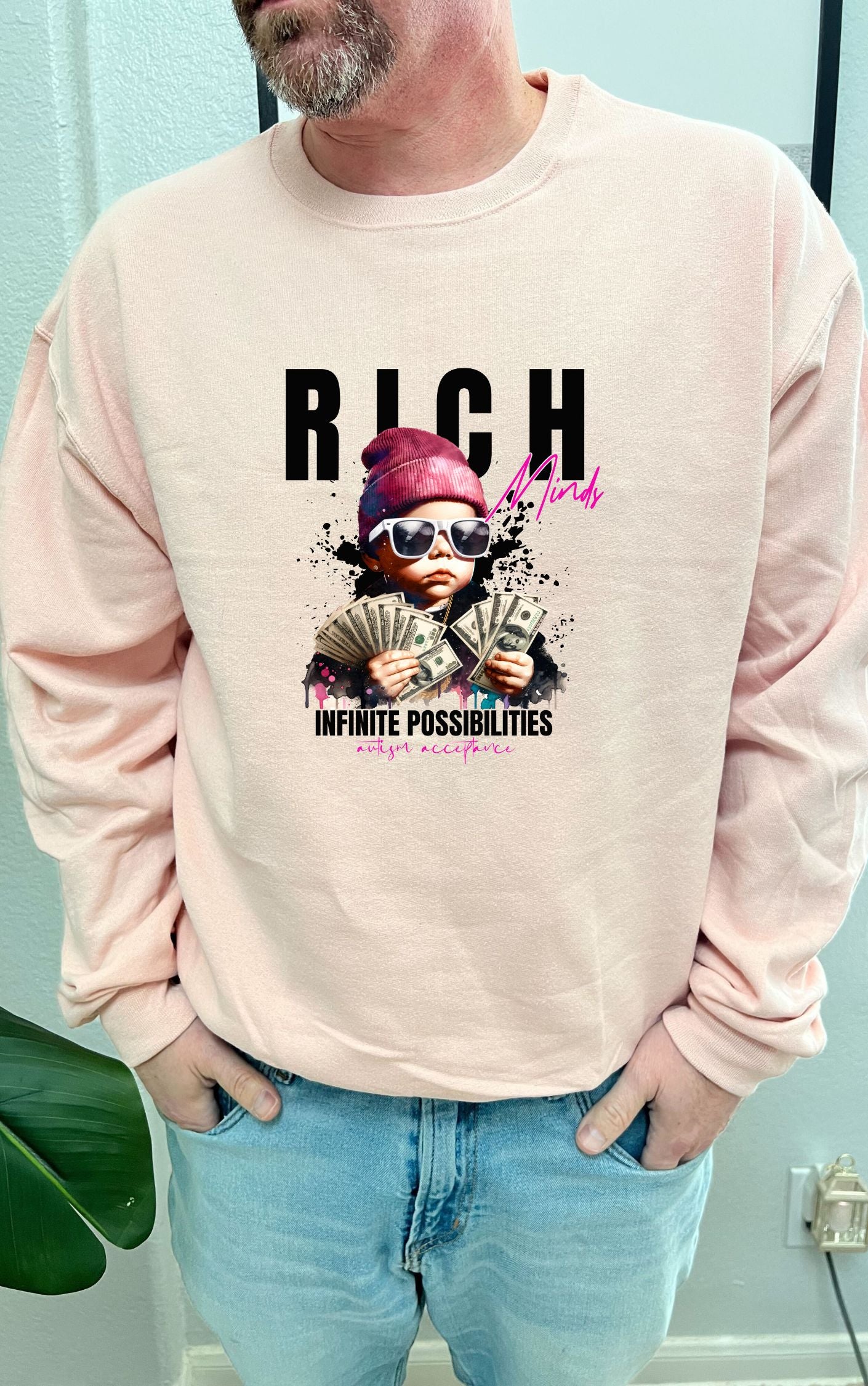 Rich Minds Graphic Sweater - Available in multiple colors!