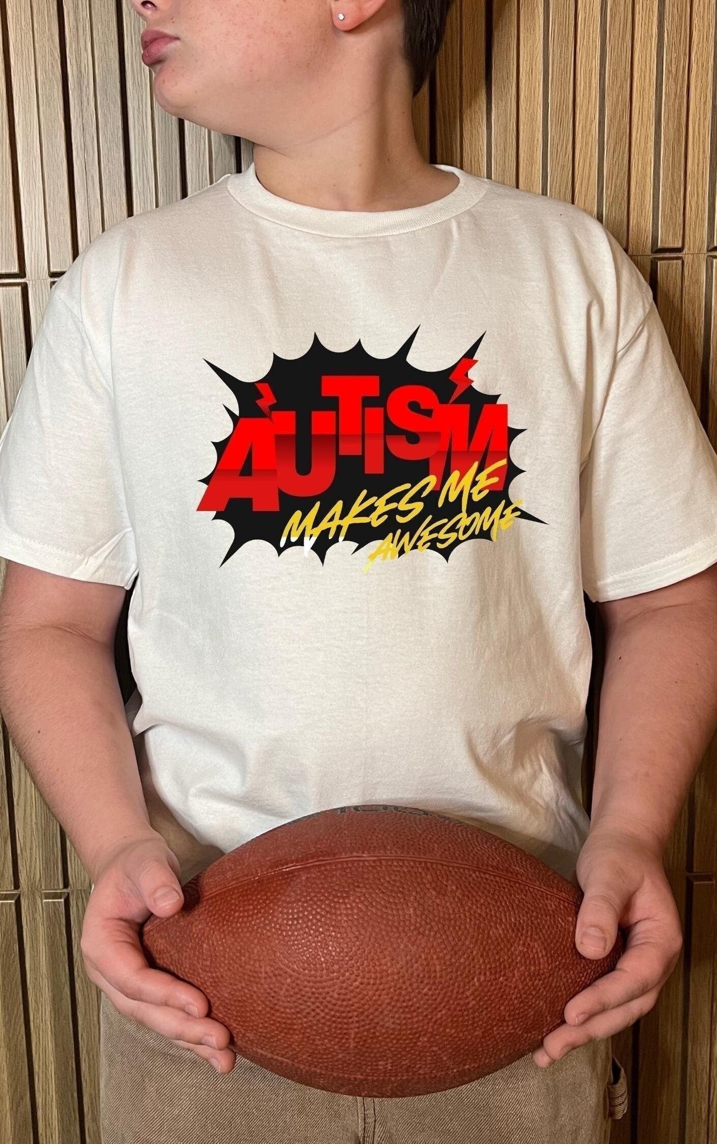 Autism Makes Me Awesome Youth Tee - Available in multiple colors!