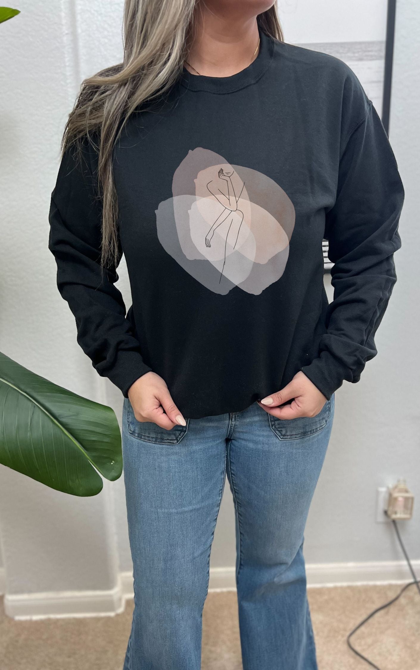 Minimalist Woman Silhouette Sweater - Available in multiple colors!