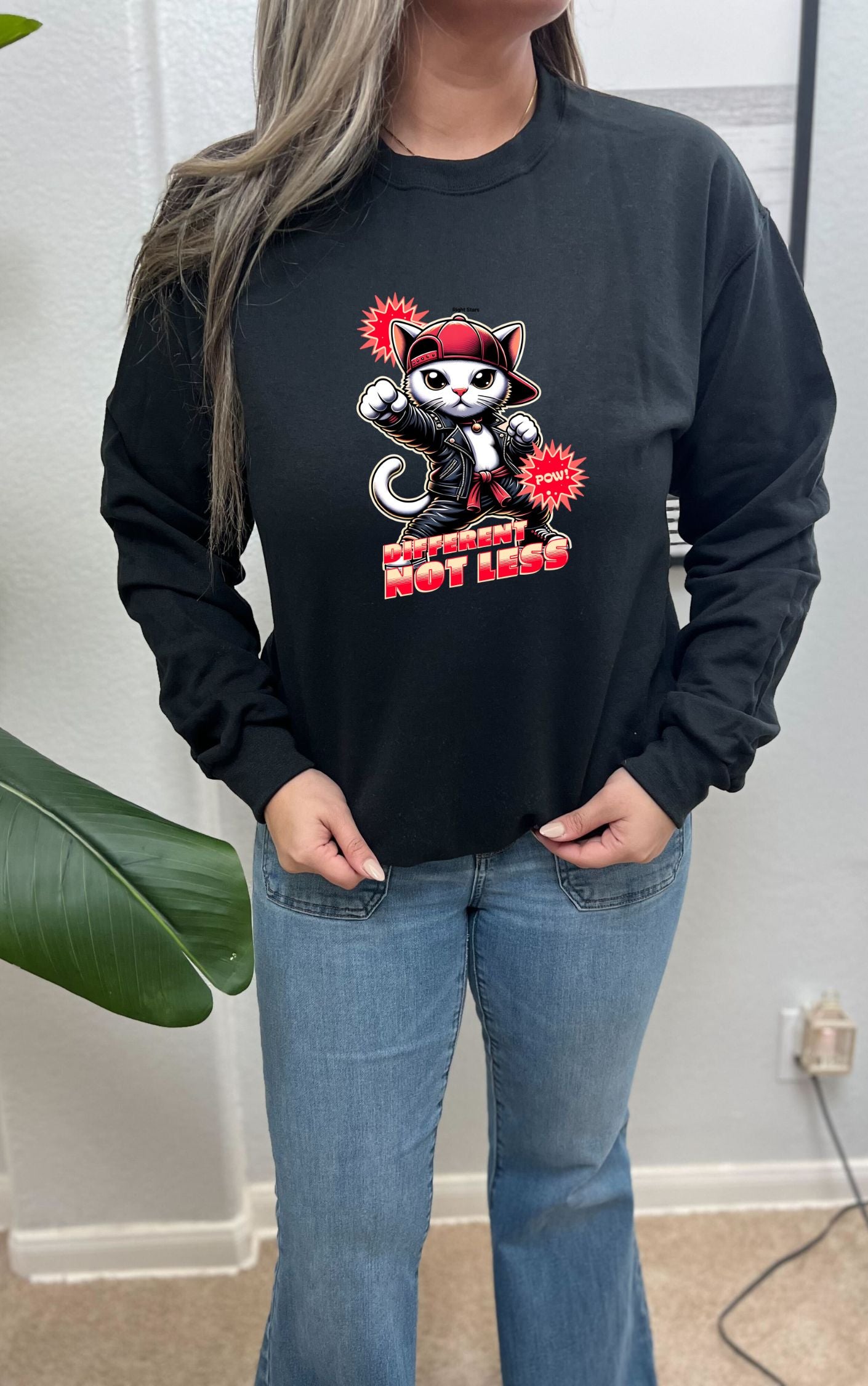 Different, not less kitty sweater - Available in multiple colors!!
