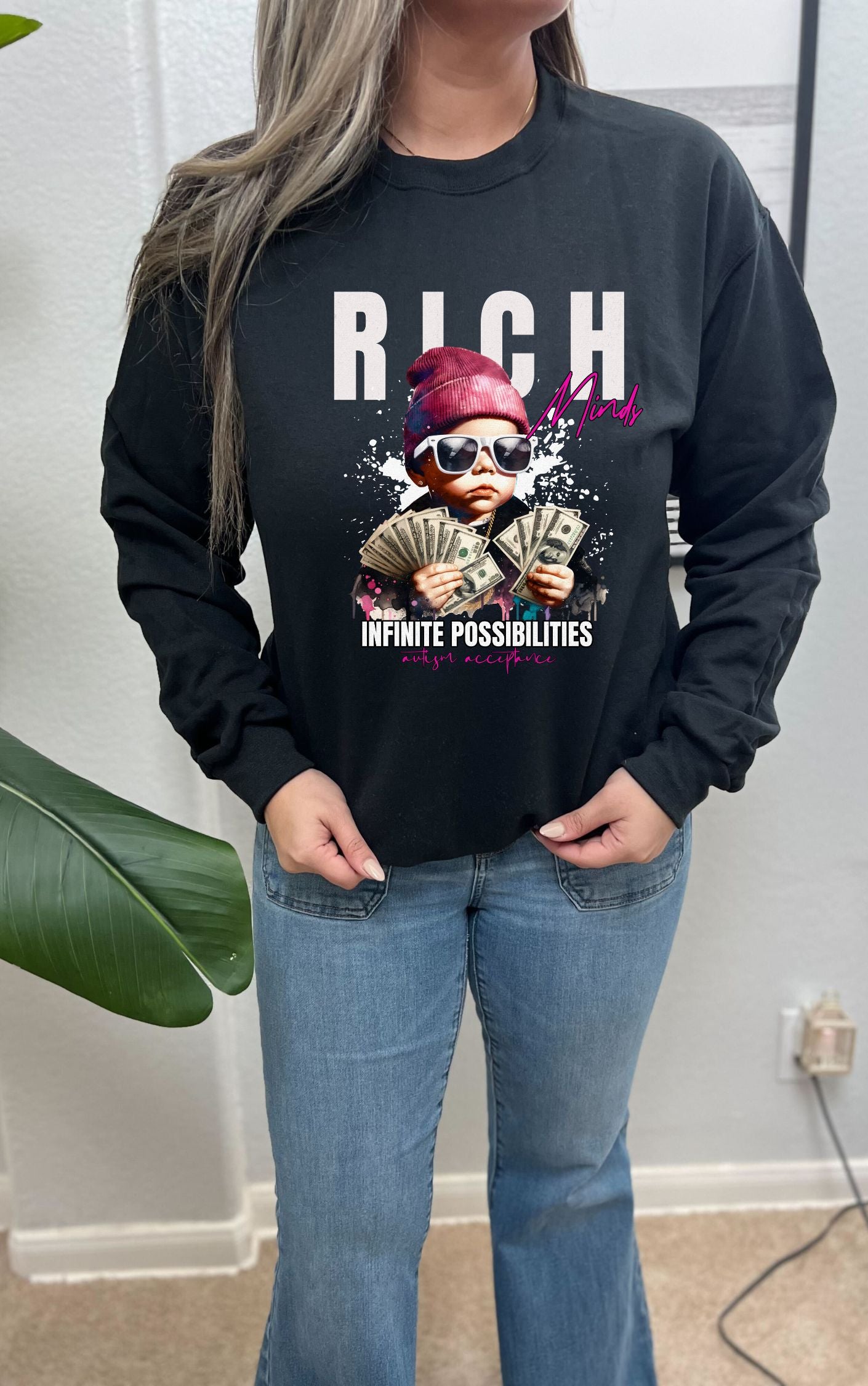 Rich Minds Graphic Sweater - Available in multiple colors!