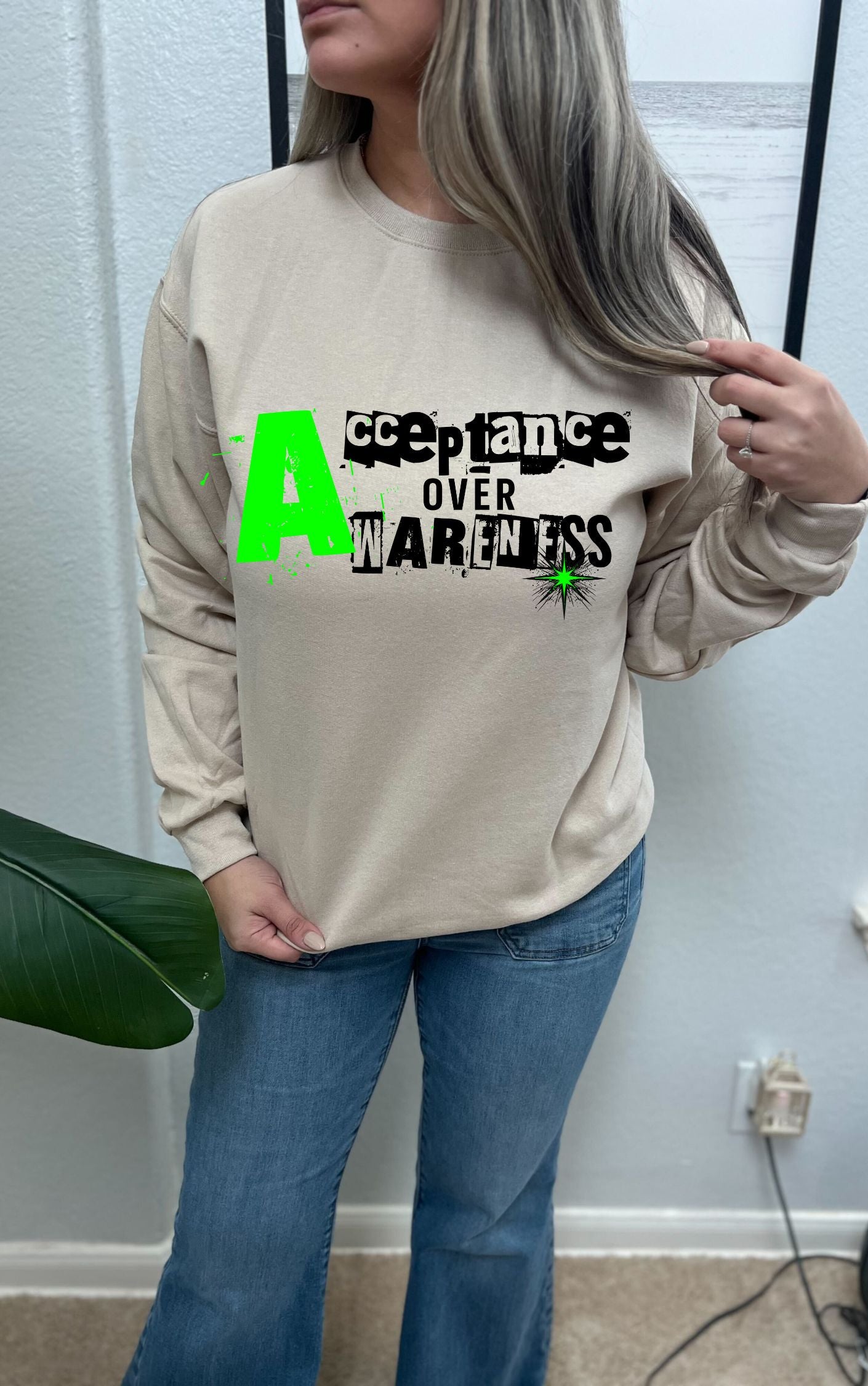Acceptance over Awareness Sweater - Available in multiple colors!