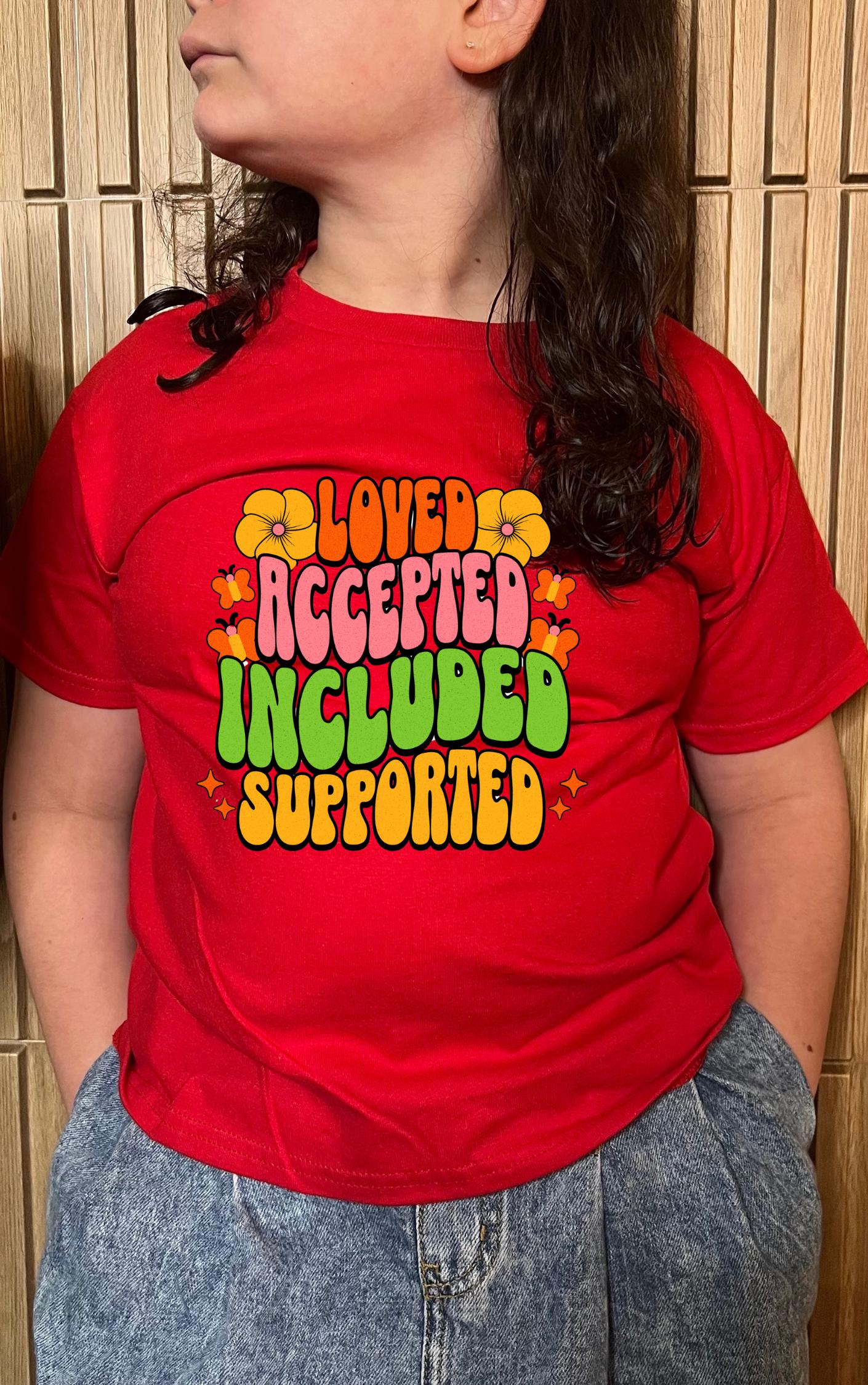 Love Accepted Included Supported Youth Tee - Available in multiple colors!