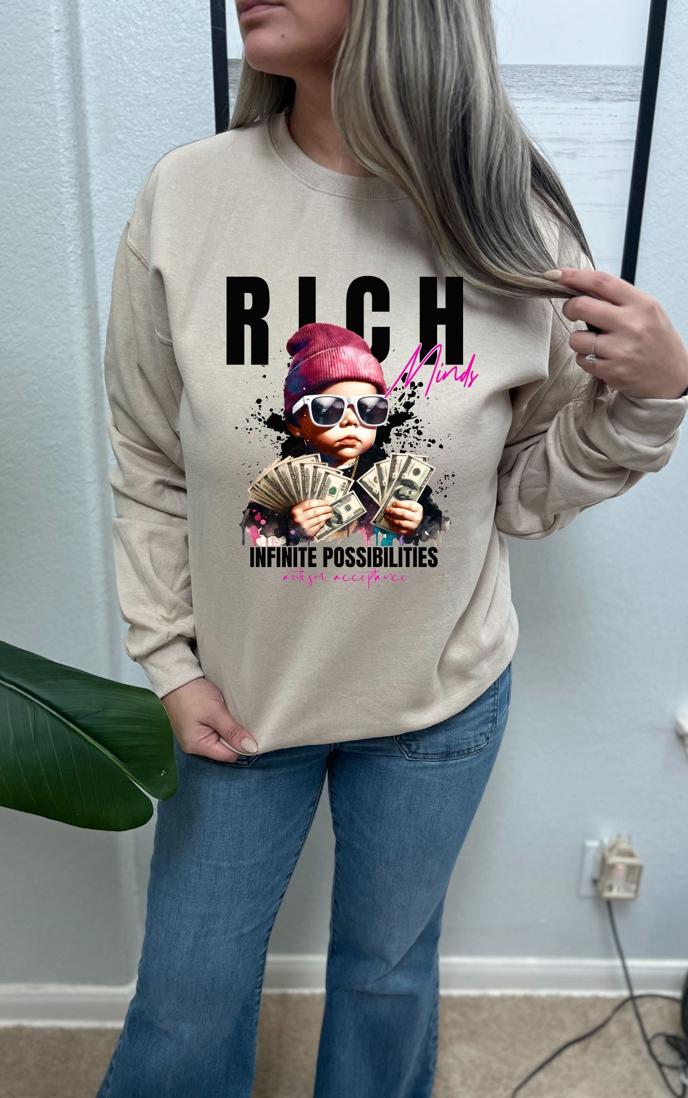 Rich Minds Graphic Sweater - Available in multiple colors!
