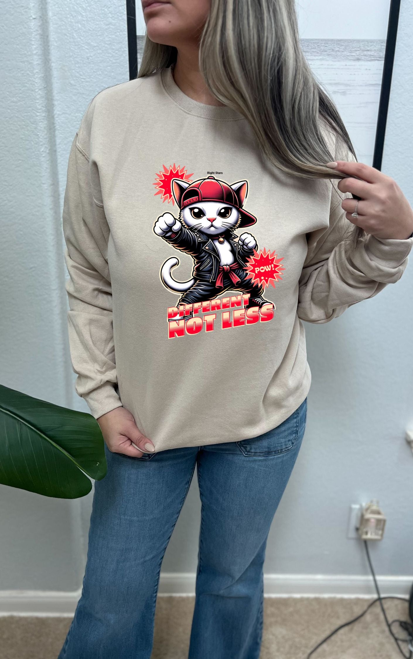 Different, not less kitty sweater - Available in multiple colors!!