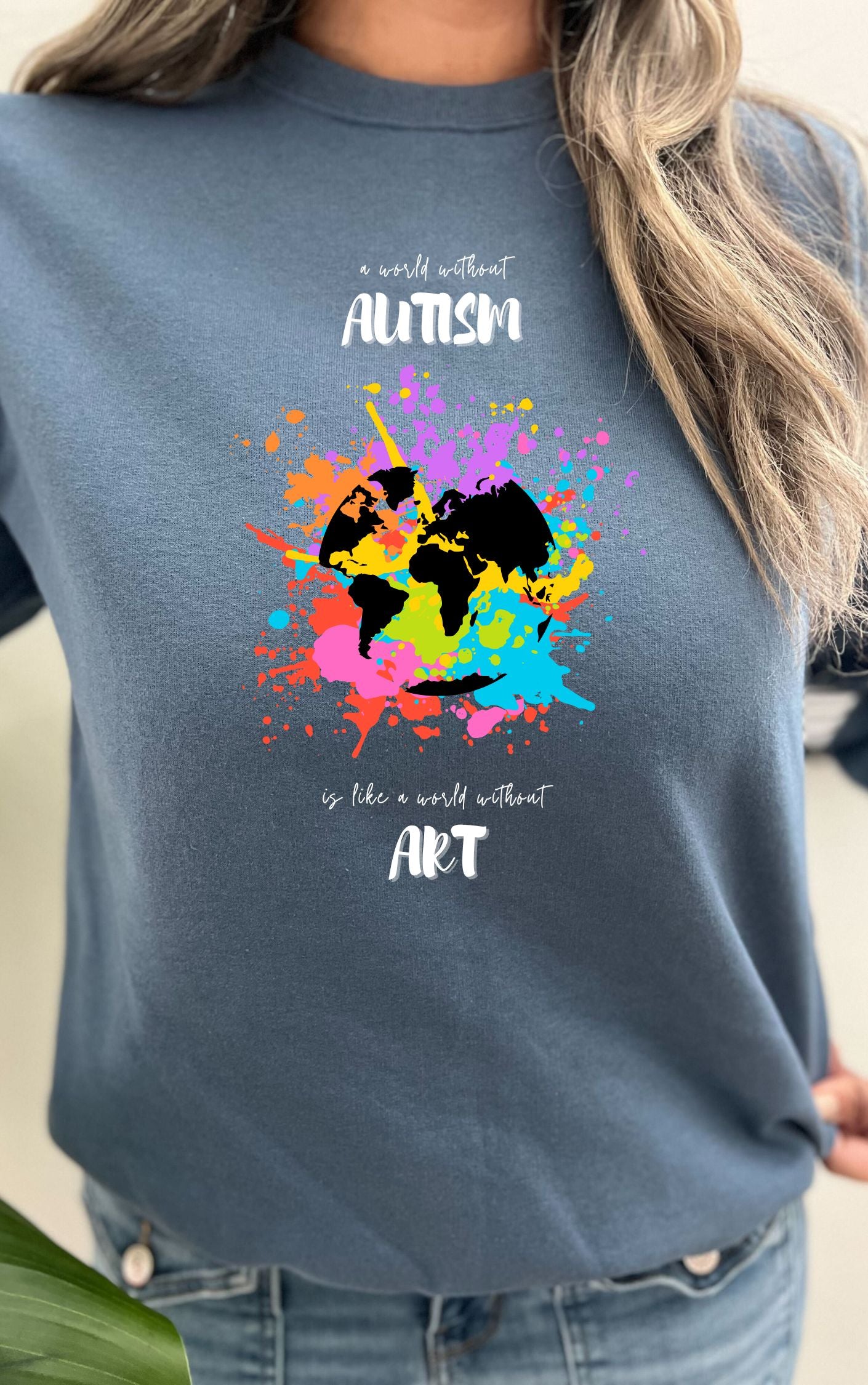 Autism Awareness Art-Inspired Sweatshirt -- Available in multiple colors!
