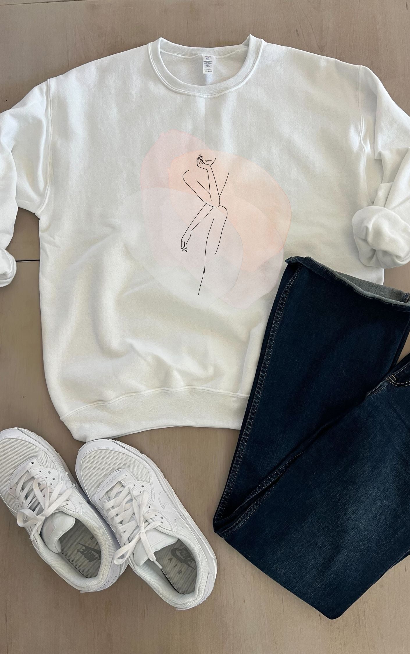 Minimalist Woman Silhouette Sweater - Available in multiple colors!
