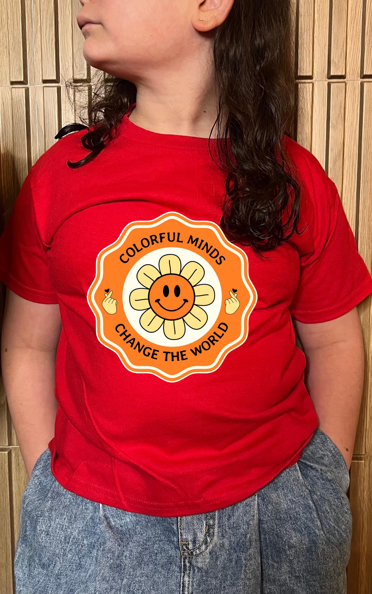 Colorful Minds Change the World Youth Tee - Available in multiple colors!