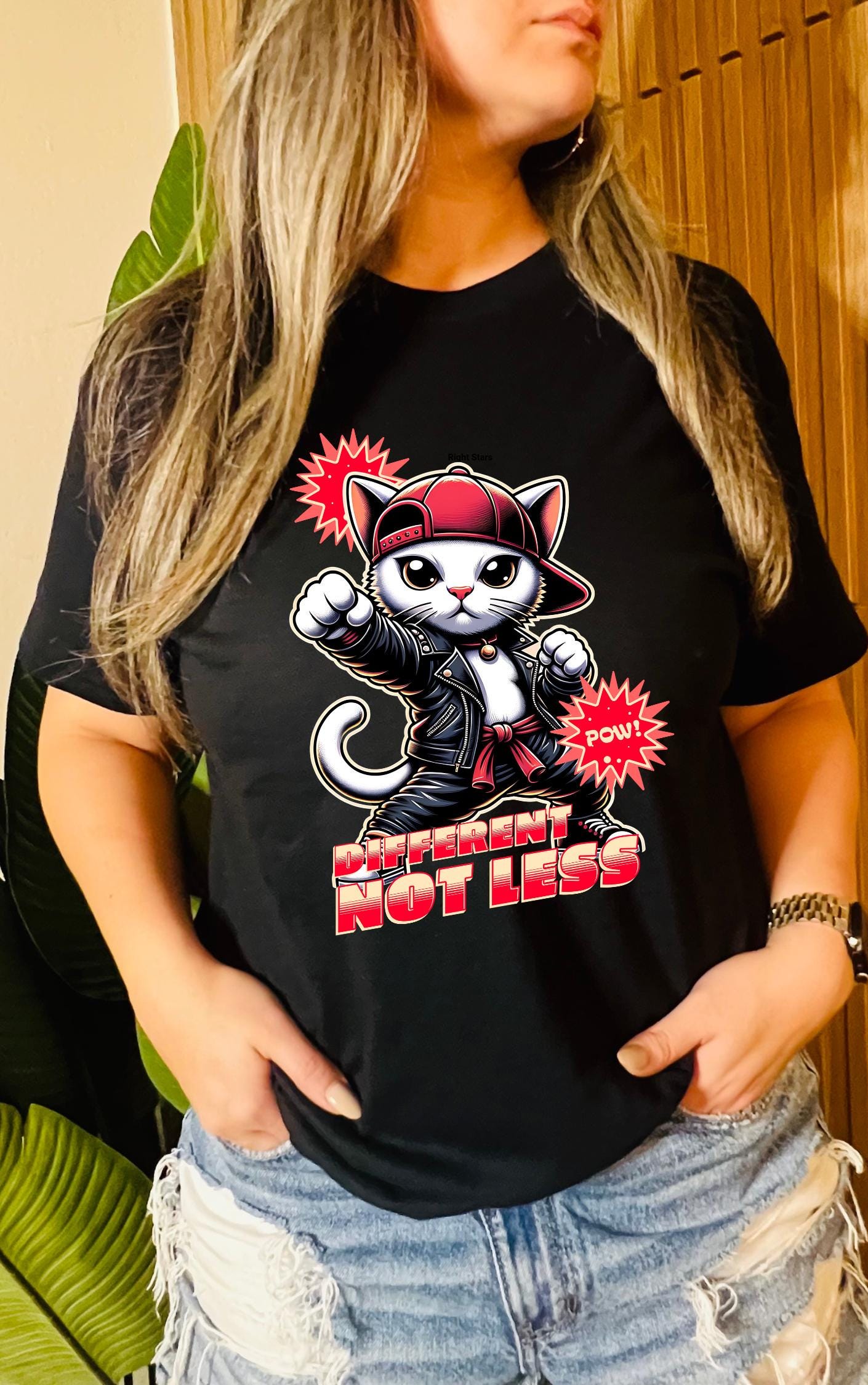 Different, Not Less Kitty Tee - Available in multiple colors!