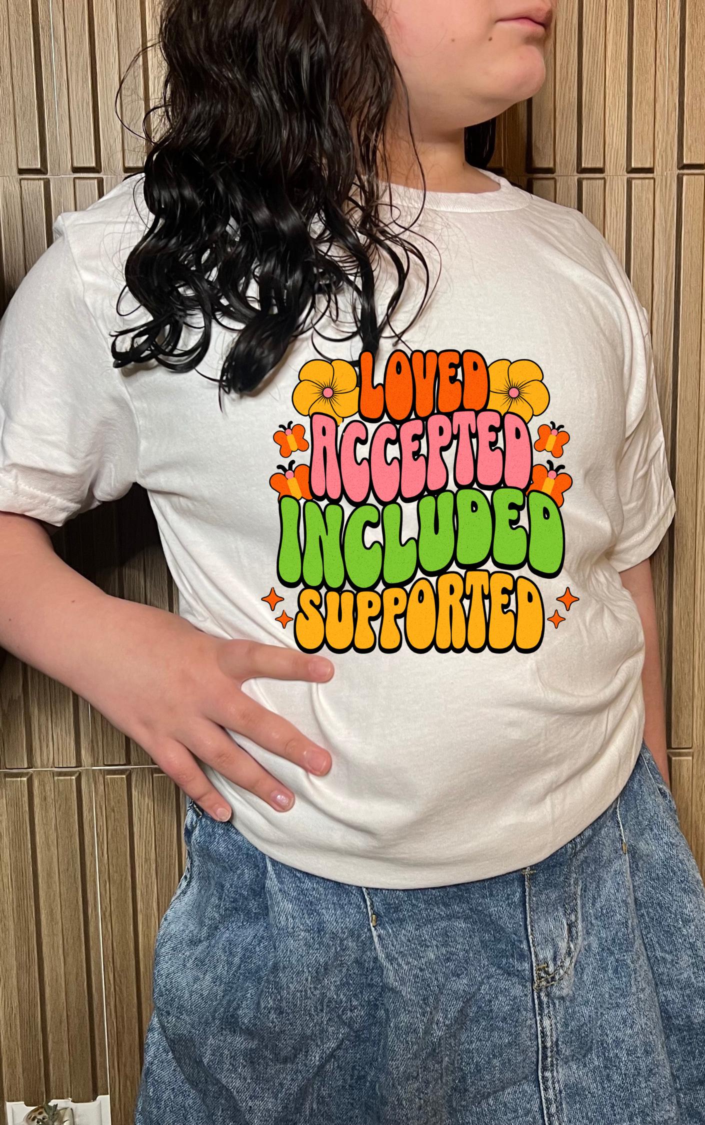 Love Accepted Included Supported Youth Tee - Available in multiple colors!