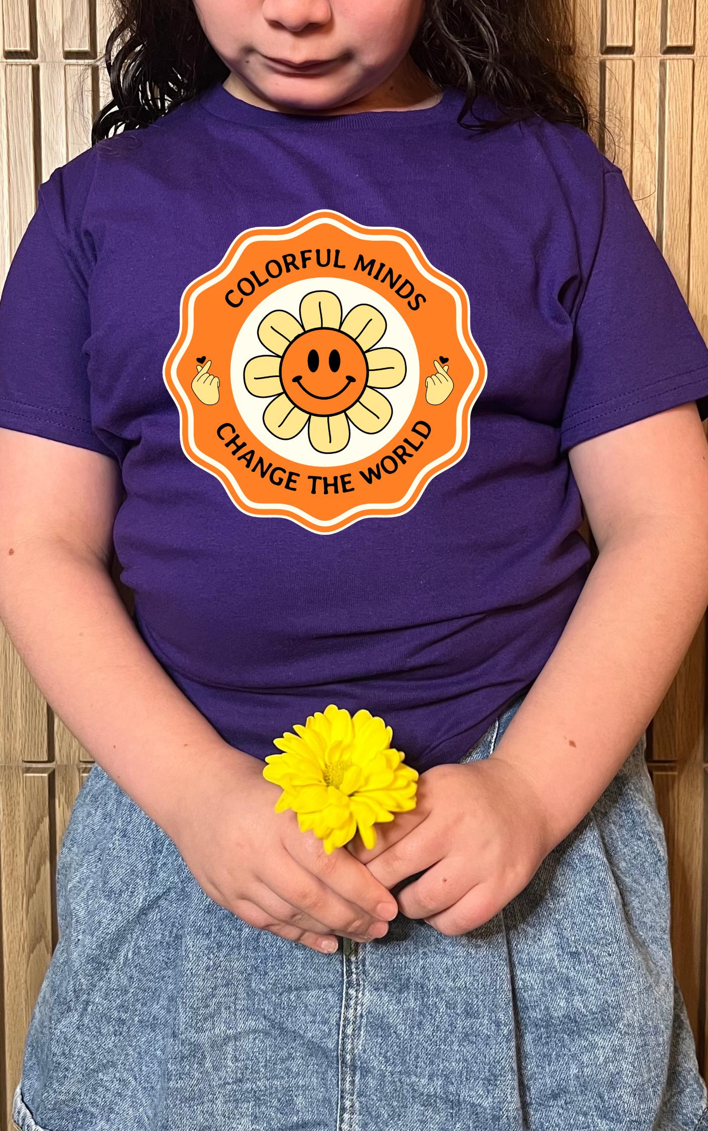 Colorful Minds Change the World Youth Tee - Available in multiple colors!