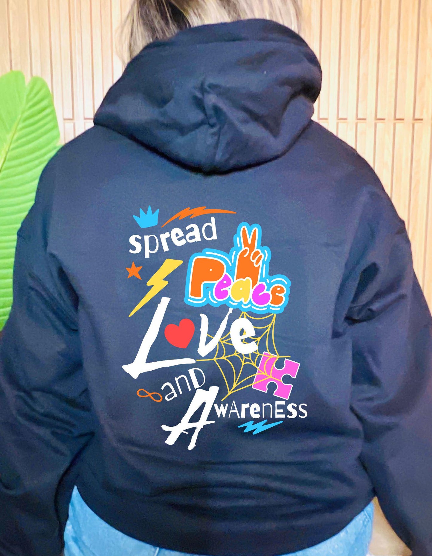 Spread Peace, Love, Awareness Hoodie - Available in multiple colors!