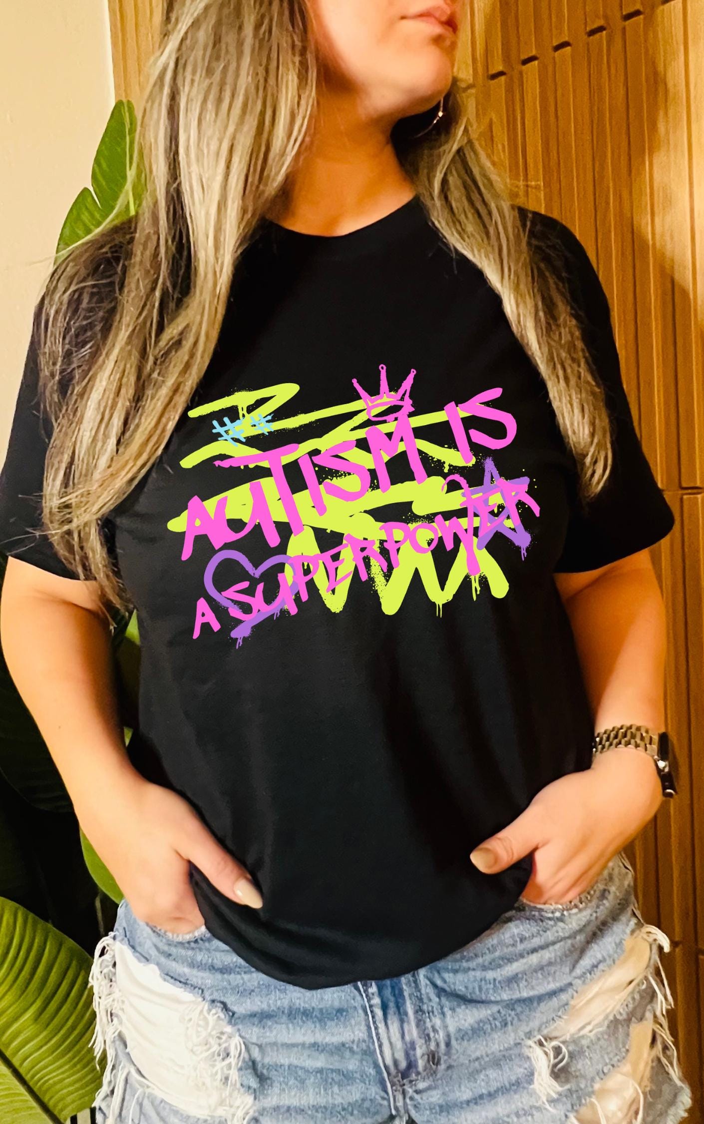 Autism is a Superpower Graffiti Tee - Available in multiple colors!