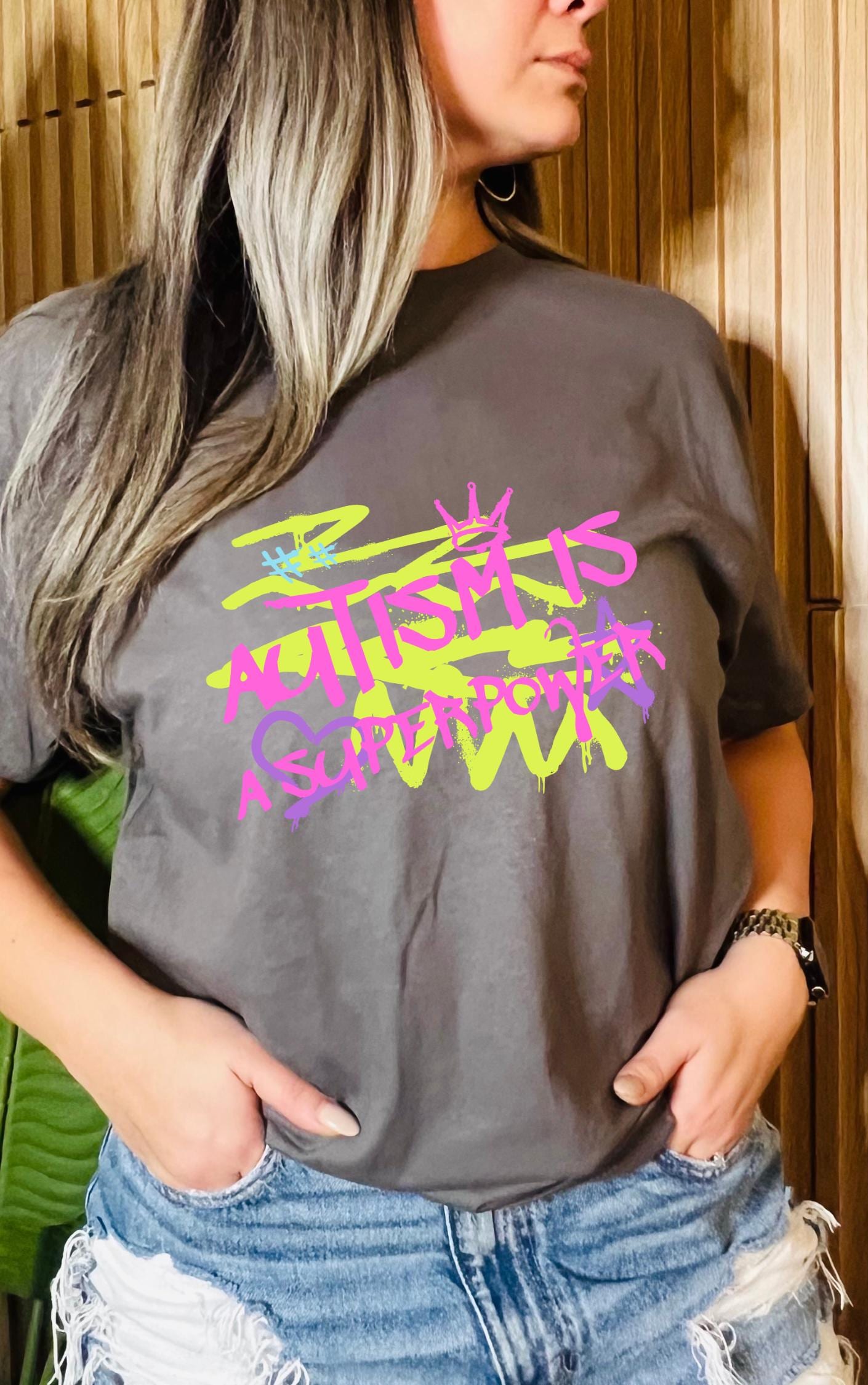Autism is a Superpower Graffiti Tee - Available in multiple colors!