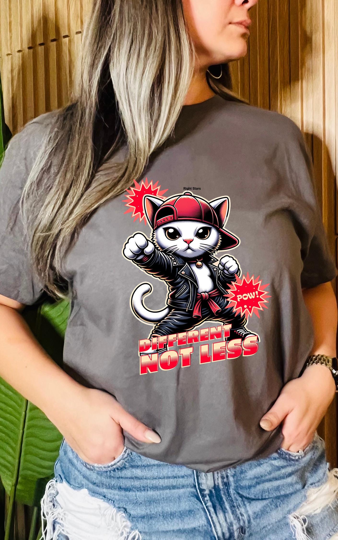 Different, Not Less Kitty Tee - Available in multiple colors!