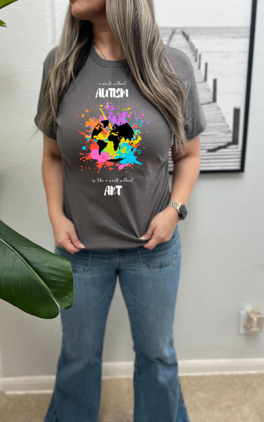 Autism Art Inspired Graphic Tee - Available in multiple colors!