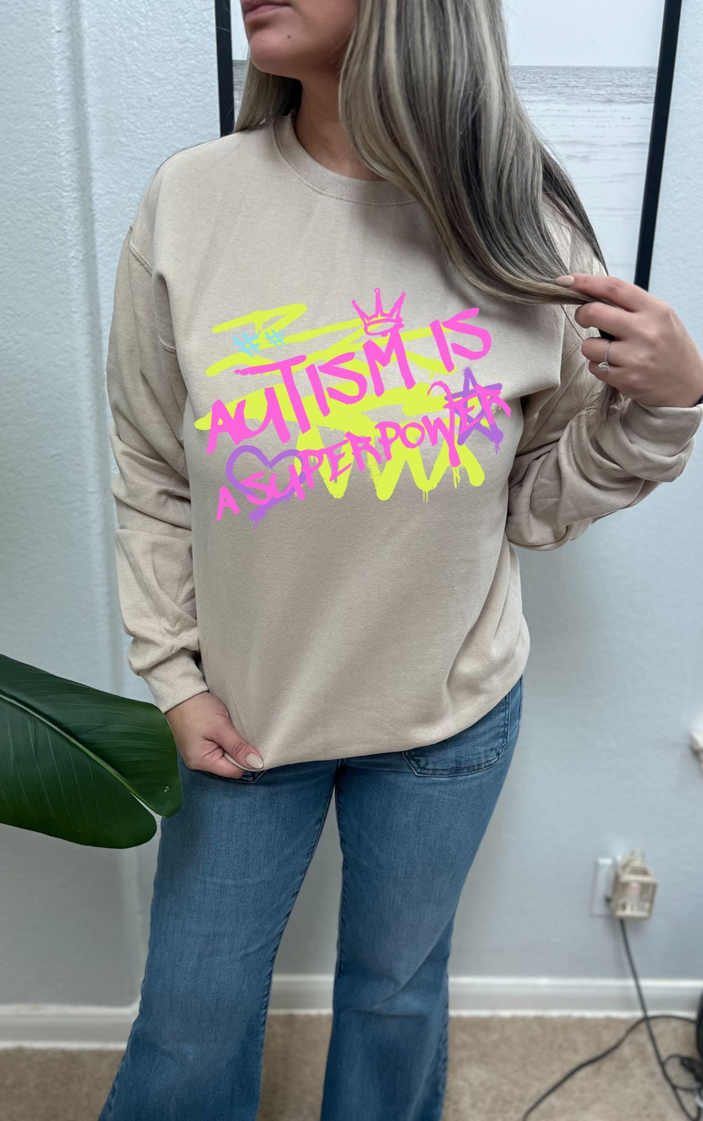 Autism is a Superpower Graffiti Sweater