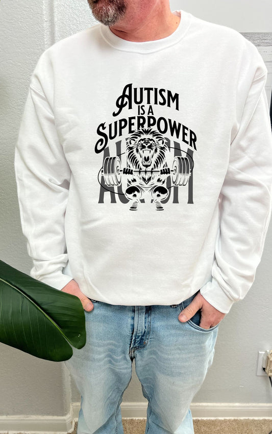 Powerful Autism is a Superpower Sweater - Available in multiple colors!!