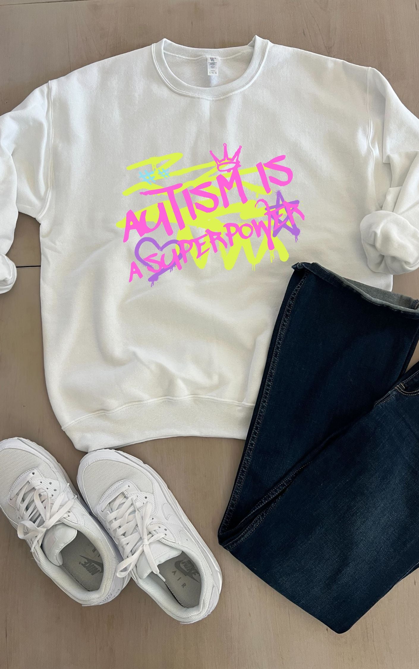 Autism is a Superpower Graffiti Sweater