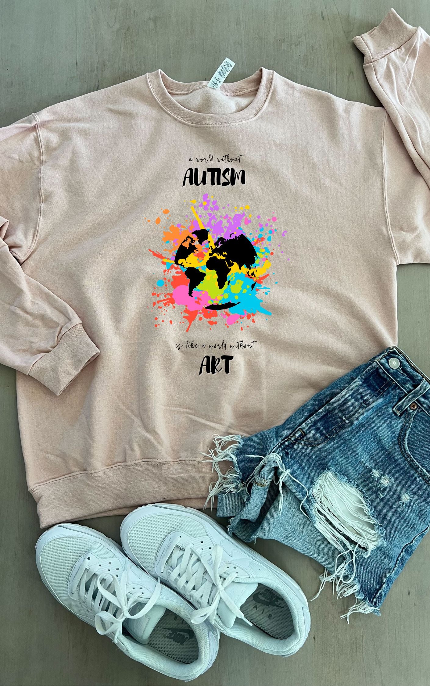 Autism Awareness Art-Inspired Sweatshirt -- Available in multiple colors!