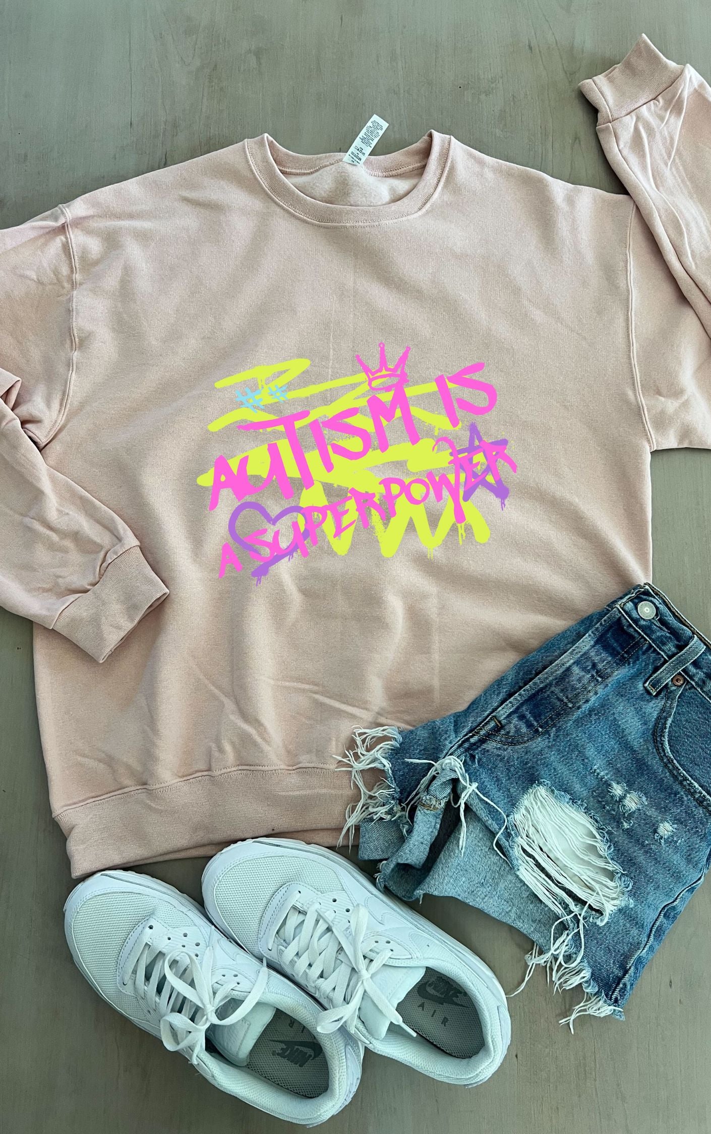 Autism is a Superpower Graffiti Sweater