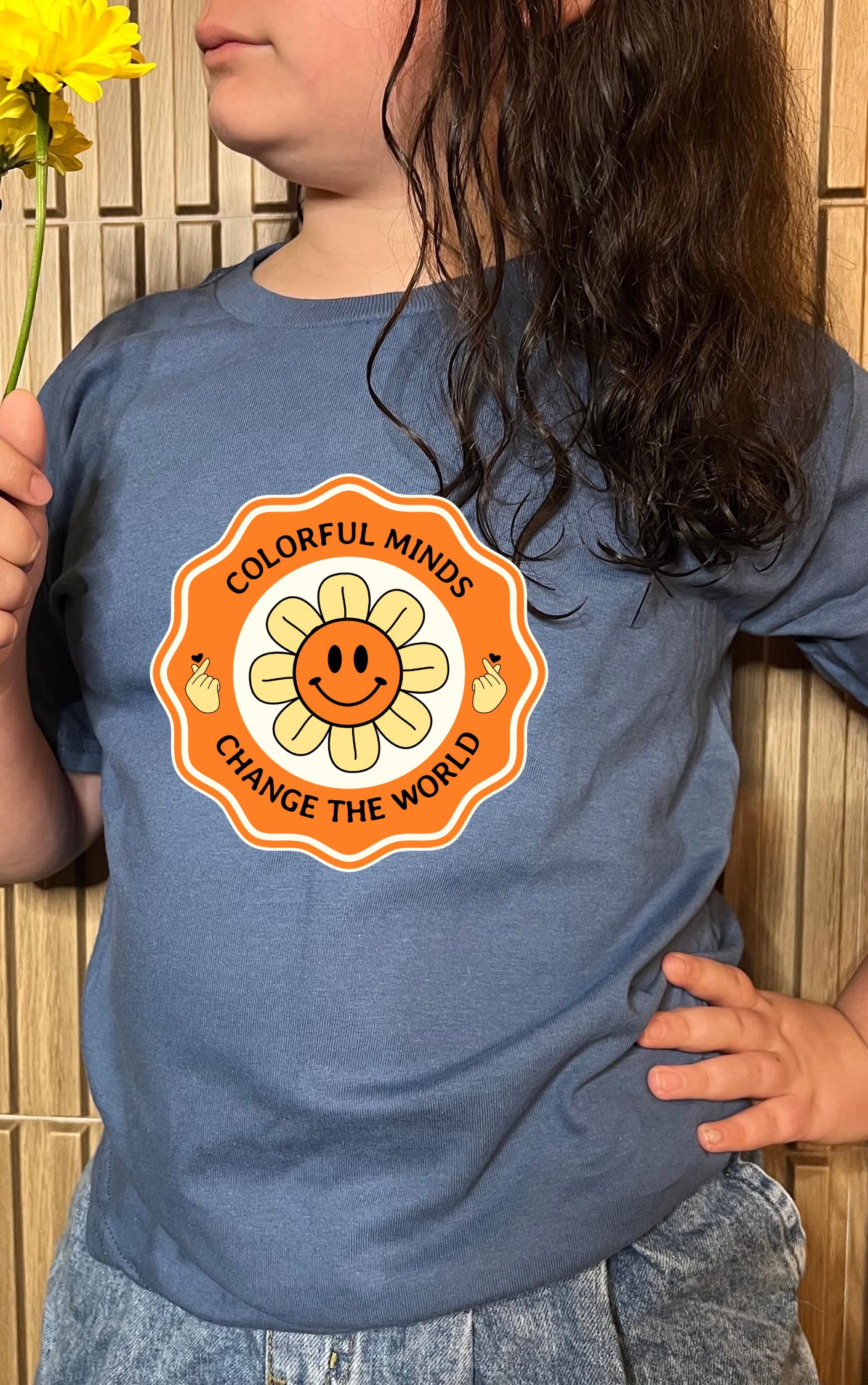 Colorful Minds Change the World Youth Tee - Available in multiple colors!