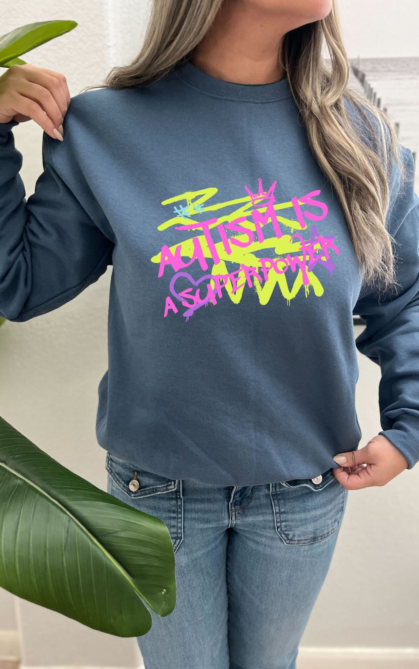 Autism is a Superpower Graffiti Sweater