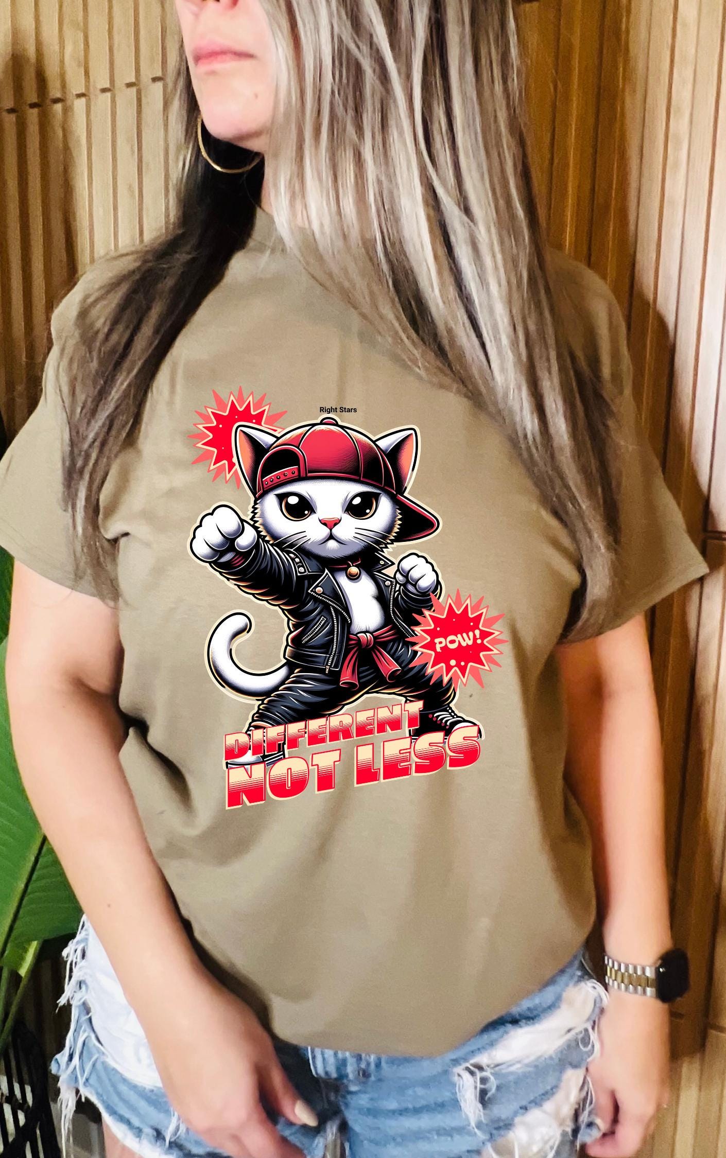 Different, Not Less Kitty Tee - Available in multiple colors!